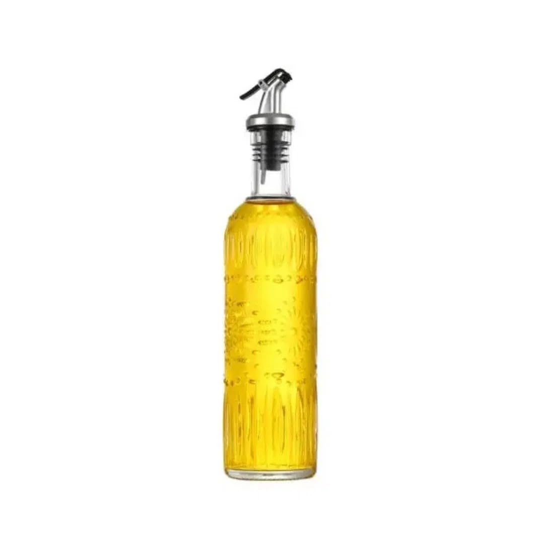 Elegant Crystal Glass Oil Bottle – 500 ml