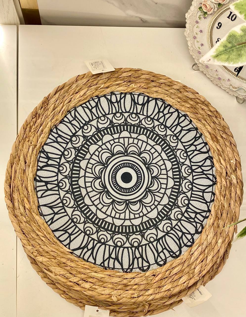 Premium Woven Rattan Coaster – 38 cm