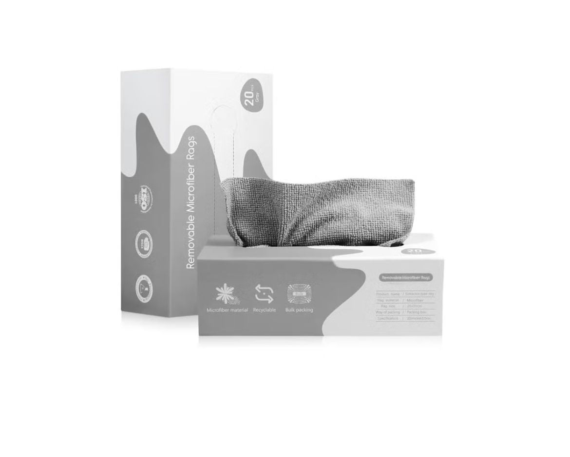 Microfiber Cleaning Towels Box – 20 Pieces (20×20 cm, Assorted Colors)