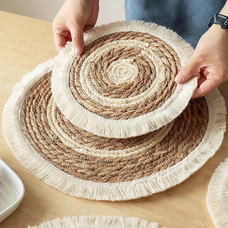 Boho Woven Decorative Placemat / Tray – 38 cm
