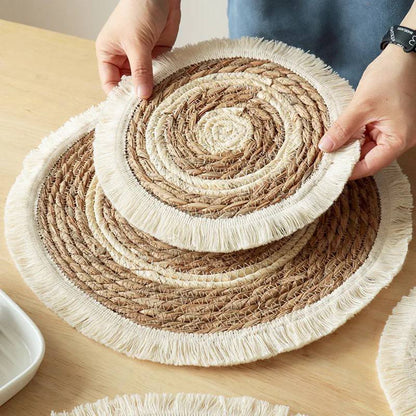 Boho Woven Decorative Placemat / Tray – 38 cm