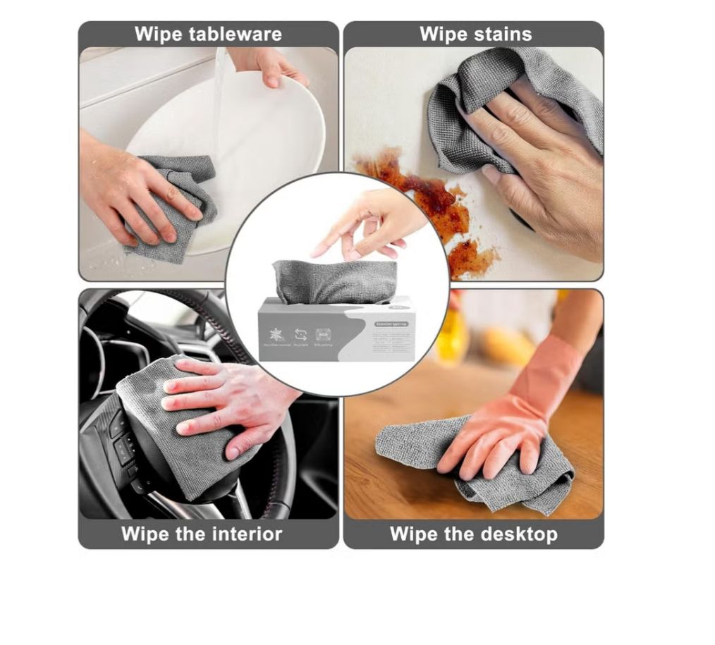 Microfiber Cleaning Towels Box – 20 Pieces (20×20 cm, Assorted Colors)