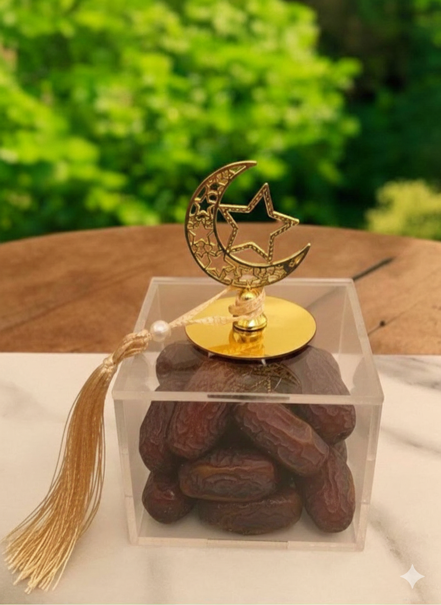 TAJ Luxury Marble Tray Set with Acrylic Boxes – Ramadan Edition