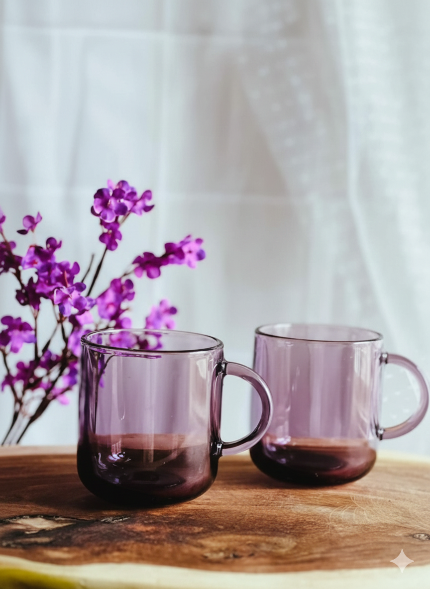 Iconice Turkish Glass Mug Set – 6 Pieces