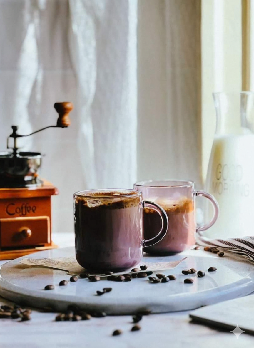 Iconice Turkish Glass Mug Set – 6 Pieces