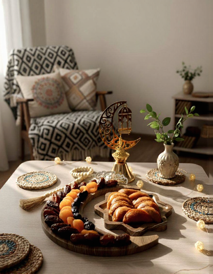 Star Wooden Ramadan Serving Tray – Set of 2