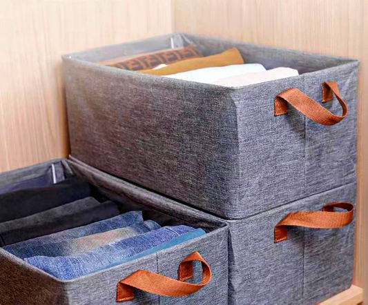 Gray Fabric Closet Organizer Box – 47×30×20 cm