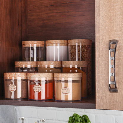 Modern Tulip Acrylic Spice & Legume Storage Set – 9 Pieces