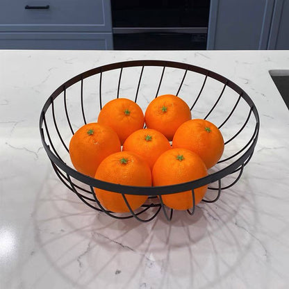 Matte Metal Fruit &amp; Pastry Serving Plate – Rust-Resistant