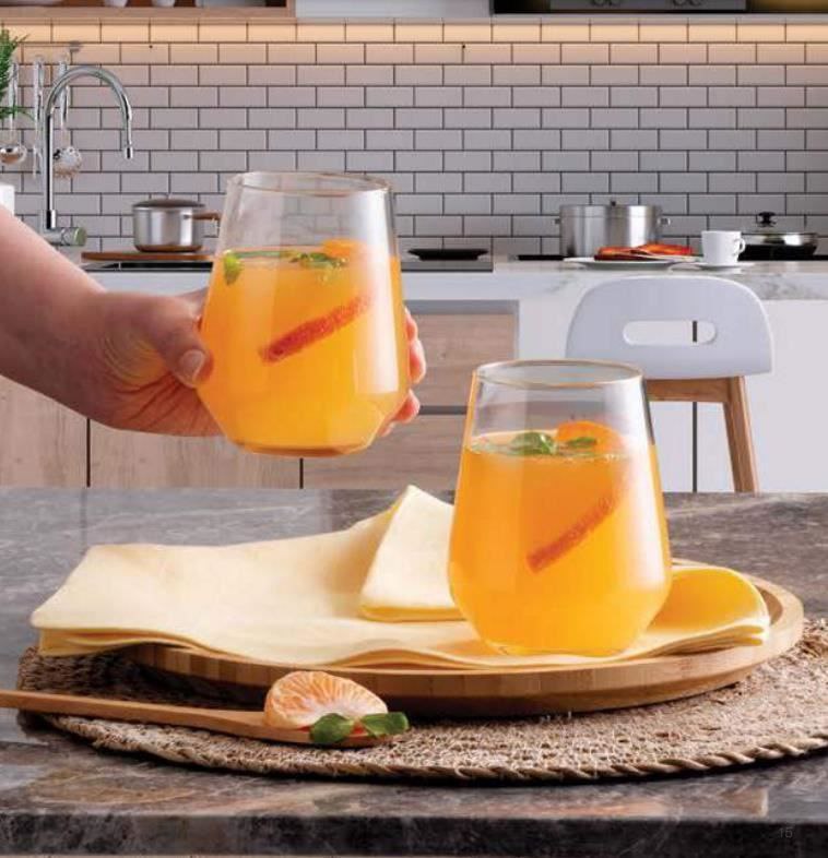 Pasabahce Glass Cups Set – 6 Pieces (425 ml)