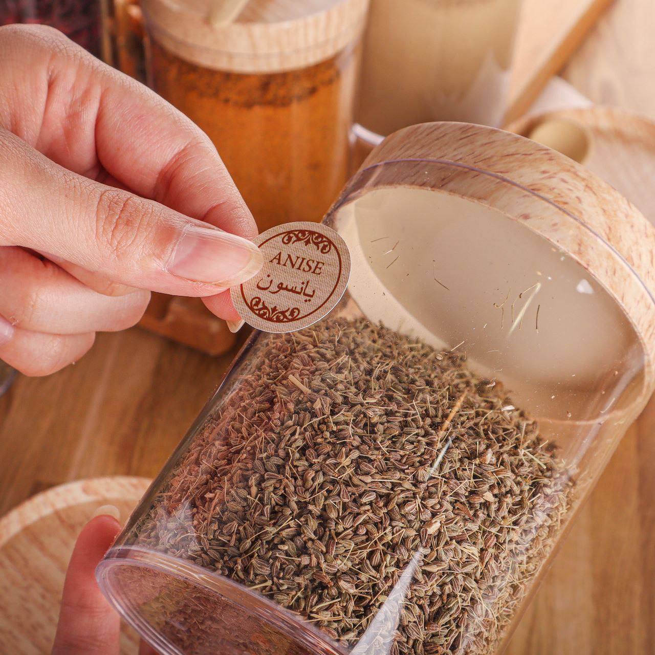 Modern Tulip Acrylic Spice & Legume Storage Set – 9 Pieces