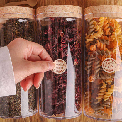 Modern Tulip Acrylic Spice & Legume Storage Set – 9 Pieces