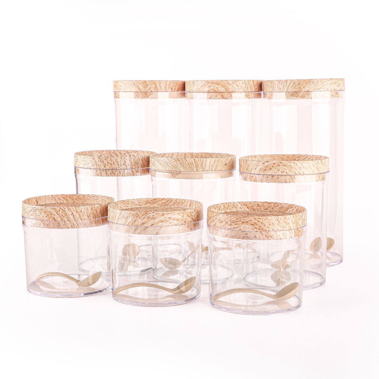 Modern Tulip Acrylic Spice & Legume Storage Set – 9 Pieces