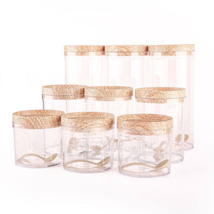 Modern Tulip Acrylic Spice & Legume Storage Set – 9 Pieces