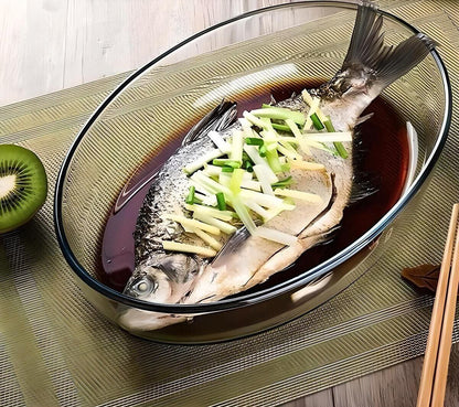 Oval Oven Casserole Set – 3 Pieces in Borosilicate Glass