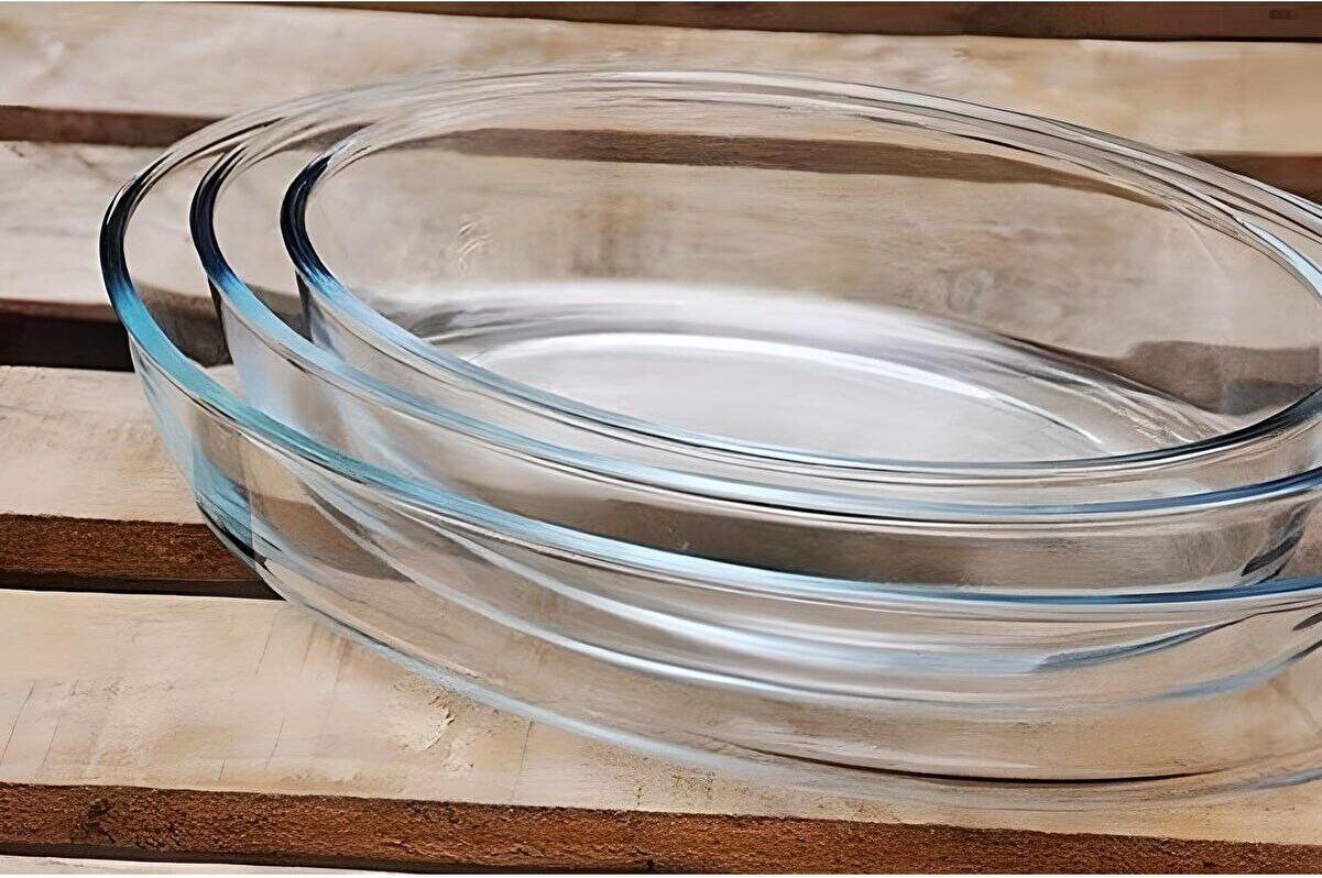 Oval Oven Casserole Set – 3 Pieces in Borosilicate Glass