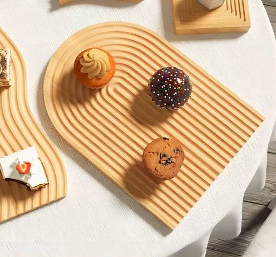 Modern Bamboo Oval Tray / Placemat – 32×16 cm