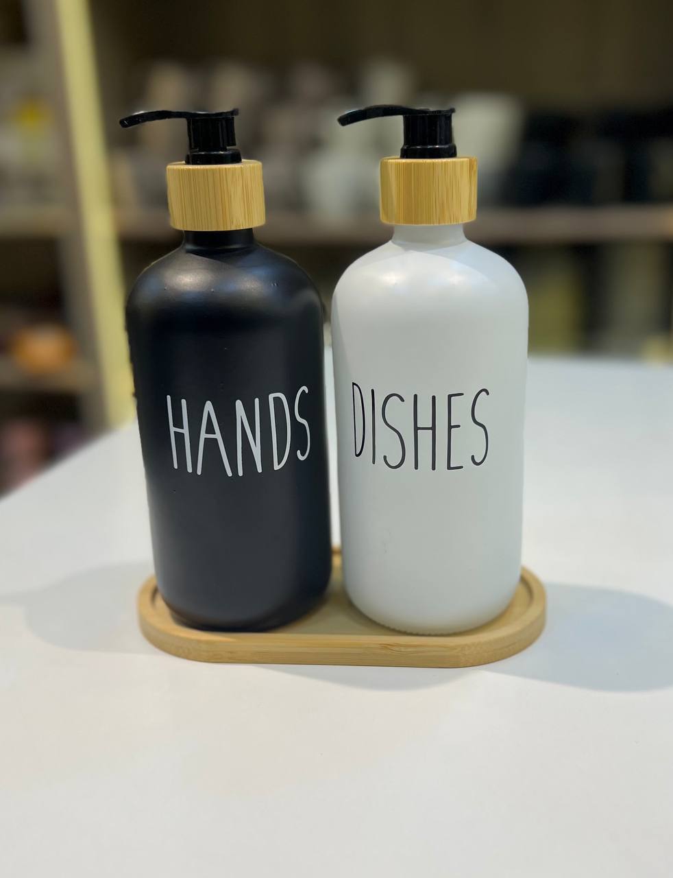 Glass Dispenser & Shower Set – 3 Pieces