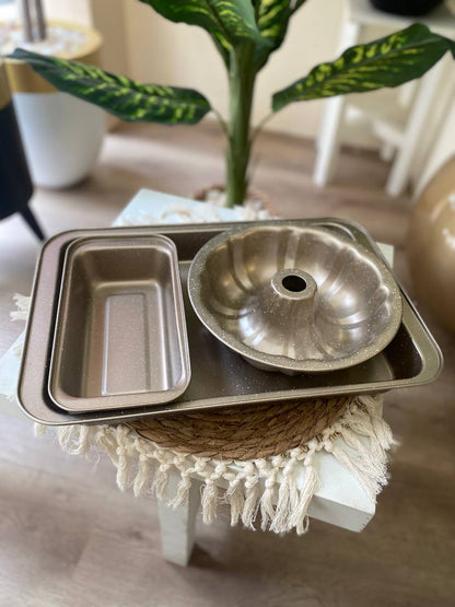 Premium Non-Stick Granite Baking Set – 3 Pieces