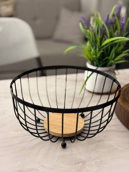 Matte Metal Fruit &amp; Pastry Serving Plate – Rust-Resistant