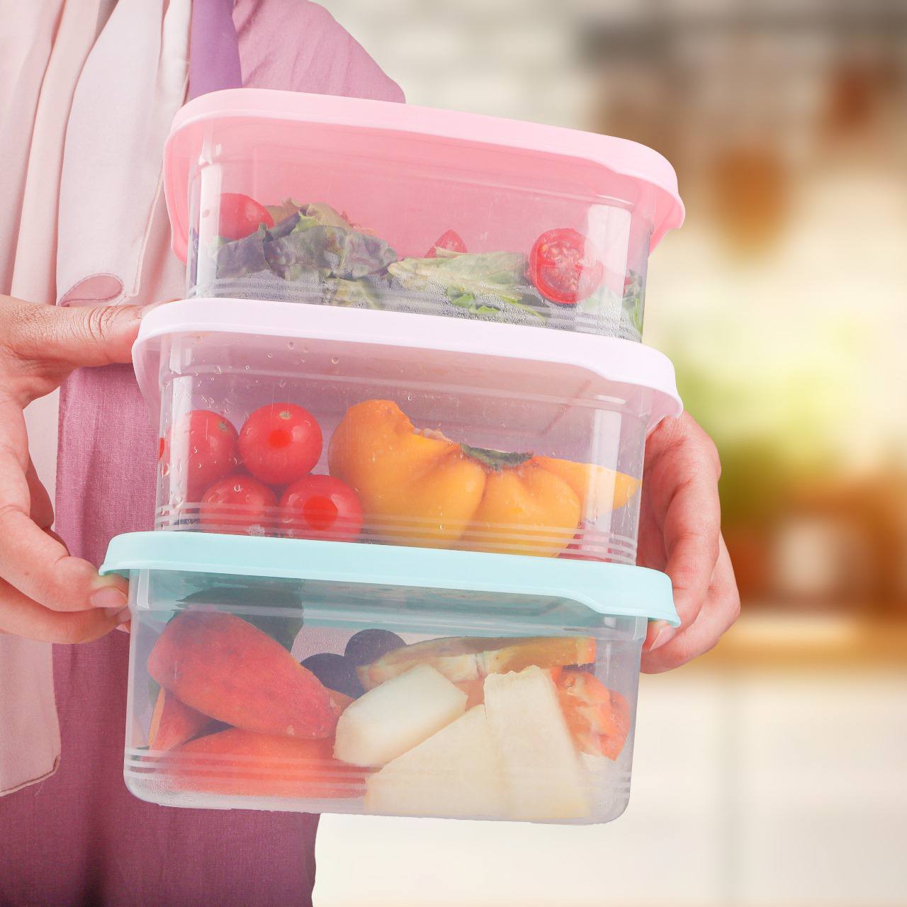 Elegant 3-Piece 1-Litre Refrigerator Storage Set – Simple Life