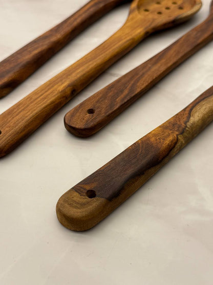 Natural Wooden Serving & Prep Set – 4 Pieces