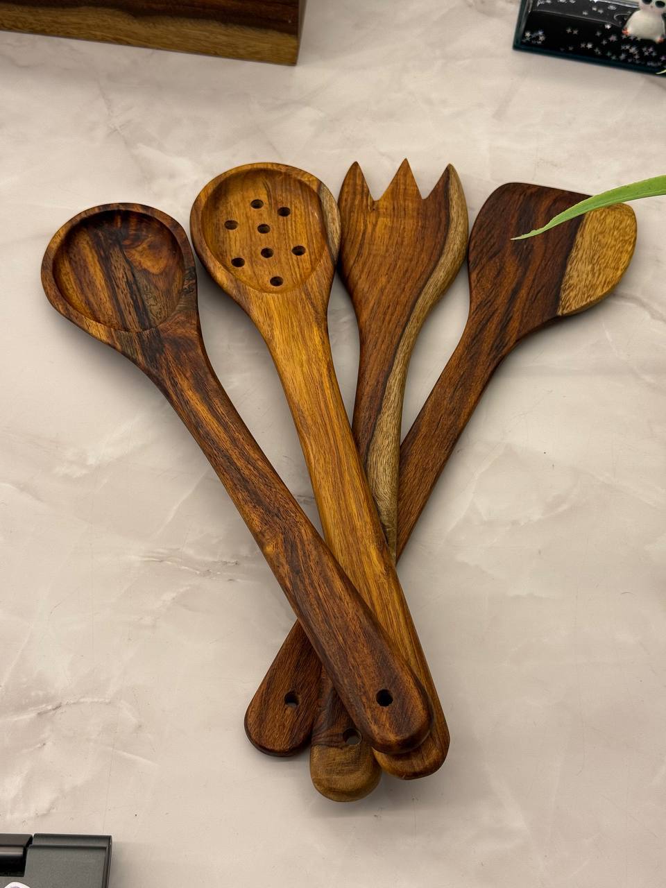 Natural Wooden Serving & Prep Set – 4 Pieces
