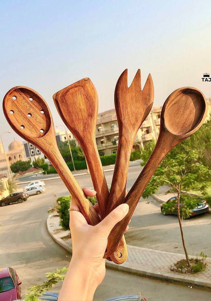 Natural Wooden Serving & Prep Set – 4 Pieces