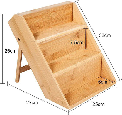 Bamboo Spice Jar Organizer Rack