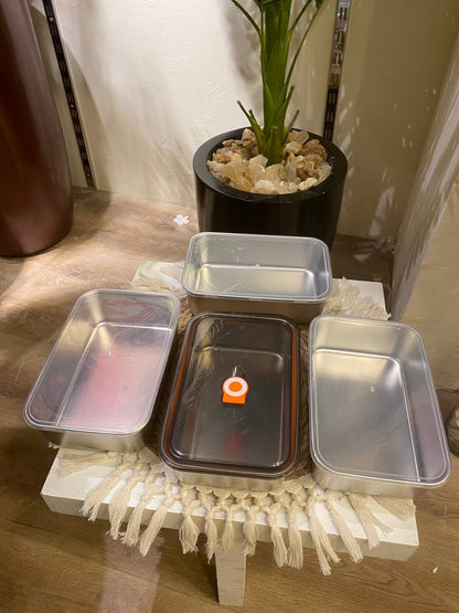 Premium Stainless Steel Food Storage Set with Silicone Lids – 4 Pieces