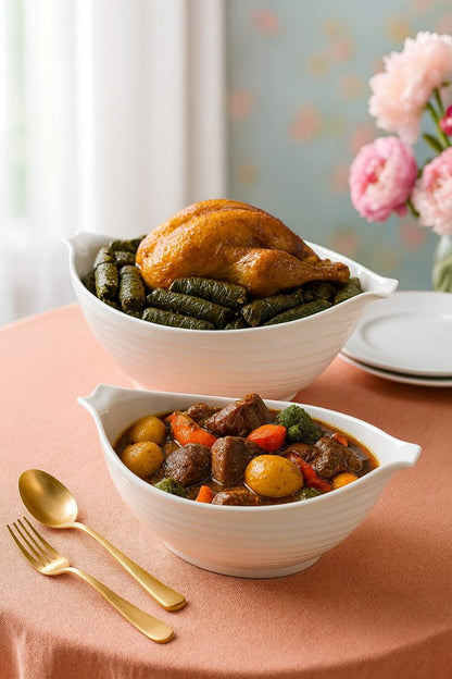 Oval Casserole Set – 2 Pieces