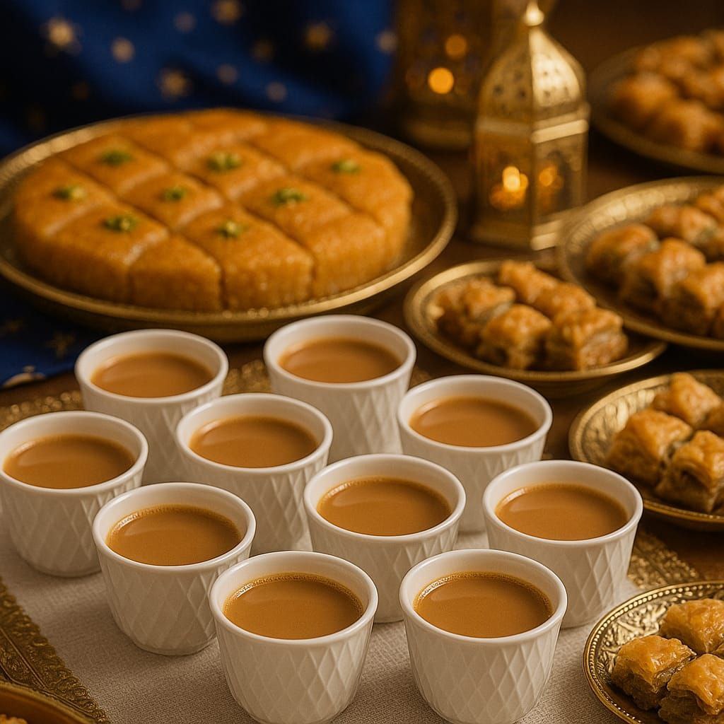 Arabic Coffee Cups Set – Embossed Ceramic, 12 Pieces