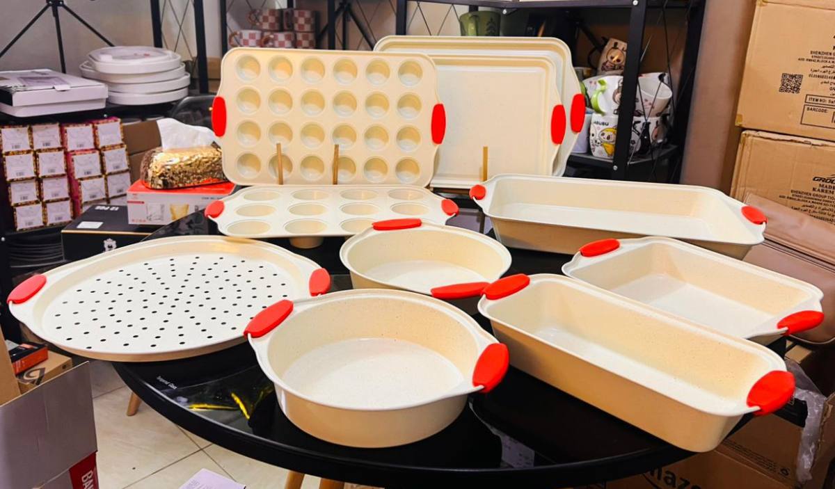 Luxury Granite Cookware Set with Heat-Resistant Silicone Handles – 10 Pieces