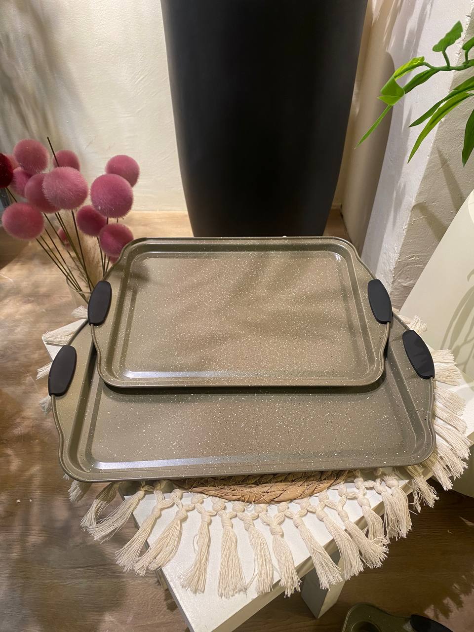 Luxury Granite Cookware Set with Heat-Resistant Silicone Handles – 10 Pieces