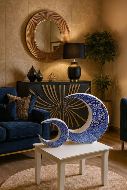 Ramadan Porcelain Crescent Décor – Available in 2 Sizes