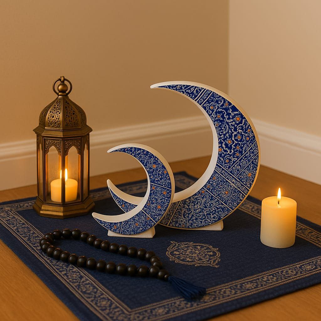 Ramadan Porcelain Crescent Décor – Available in 2 Sizes