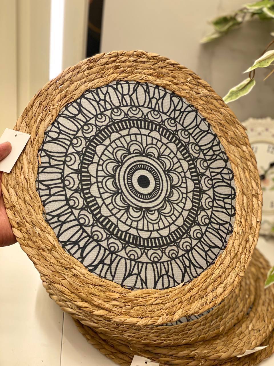 Premium Woven Rattan Coaster – 38 cm