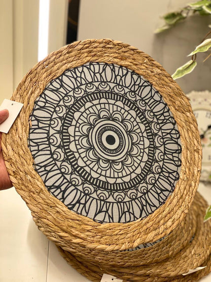 Premium Woven Rattan Coaster – 38 cm