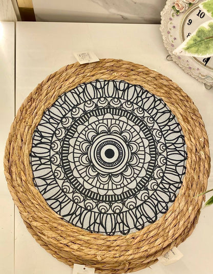 Premium Woven Rattan Coaster – 38 cm