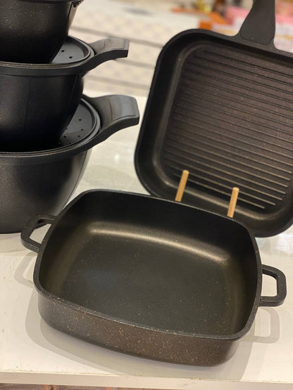 New Saflon Premium Granite Cookware Set – 10 Pieces