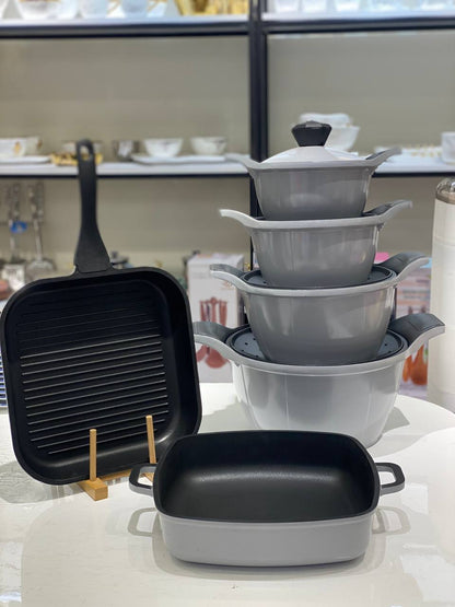 New Saflon Premium Granite Cookware Set – 10 Pieces