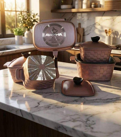 Arshia Premium Granite Cookware Set – 16 Pieces