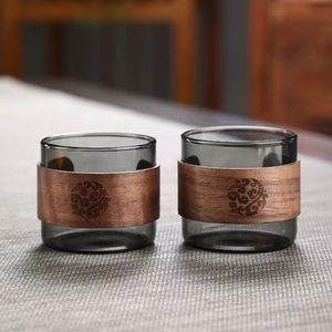 Smoked Heat-Resistant Pyrex Glass Cups Set – 6 Pieces