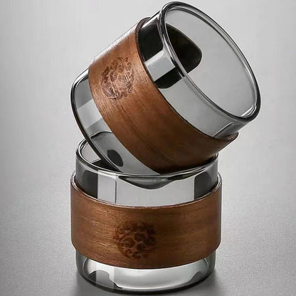 Smoked Heat-Resistant Pyrex Glass Cups Set – 6 Pieces