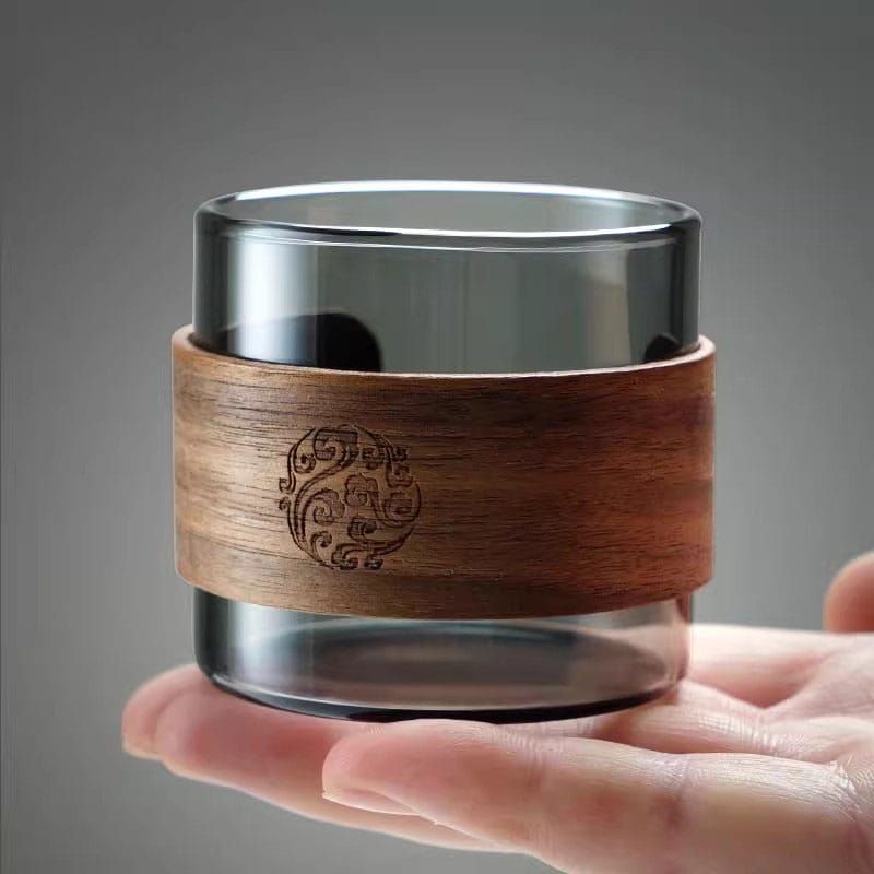 Smoked Heat-Resistant Pyrex Glass Cups Set – 6 Pieces