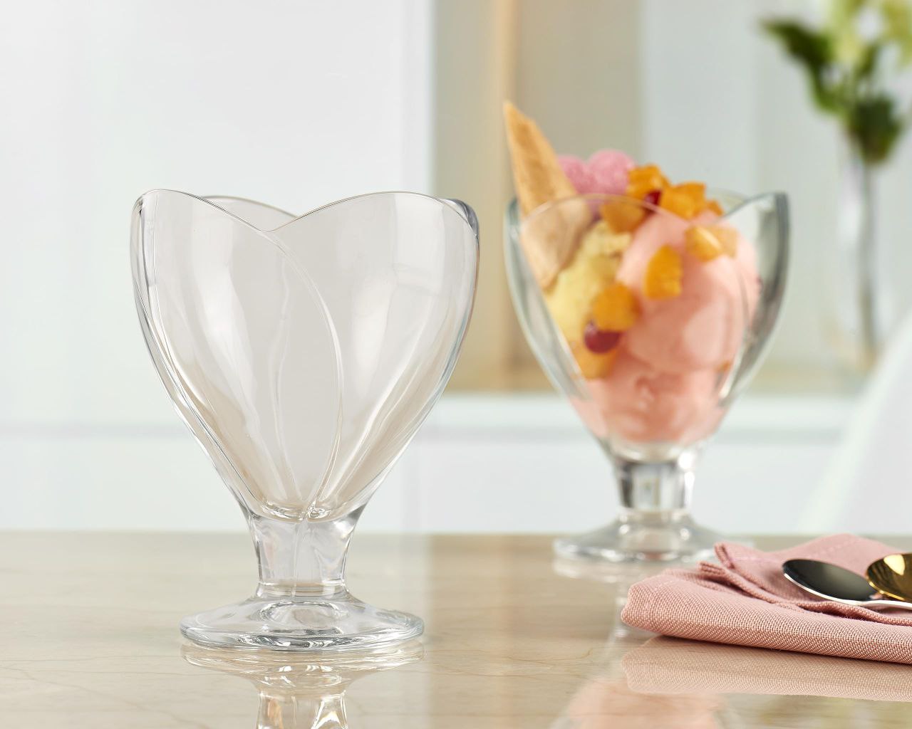 Pasabahce Ice Ville Ice Cream Glasses Set – 2 Pieces (270 ml)