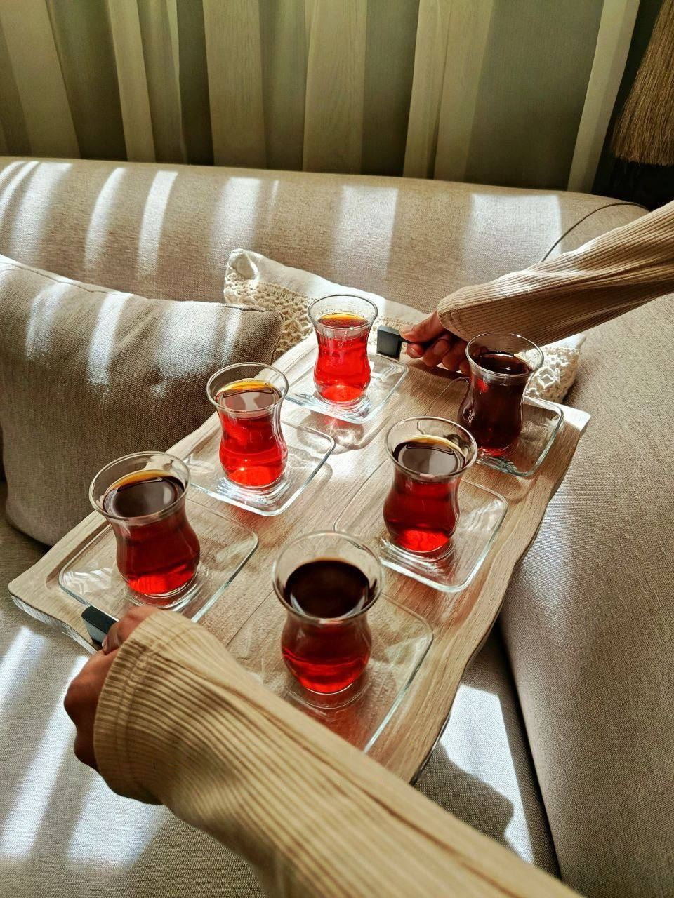 Elegant Wooden Serving Tray – Romantic Breakfast & Coffee Moment Design