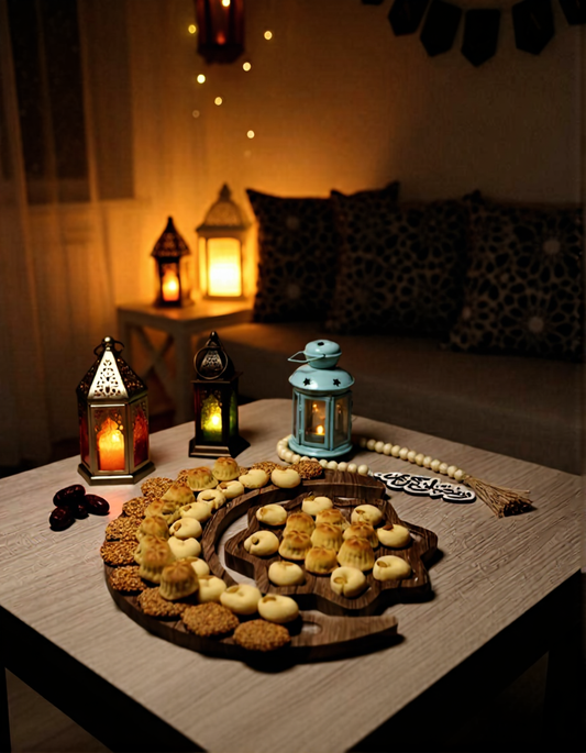 Star Wooden Ramadan Serving Tray – Set of 2