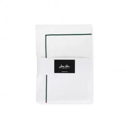 Taie D'Oreiller*Jean-Vier Lot De 2 Taies D'Oreiller Avec Broderie Vert Fonce